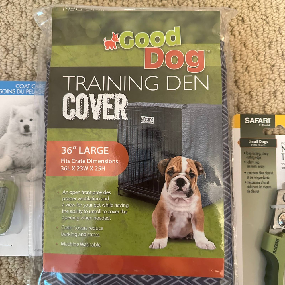 NWT Dog Puppy Grooming & Training Set Cage Cover, Soft Slicker, Nail Trimmer - Picture 3 of 5
